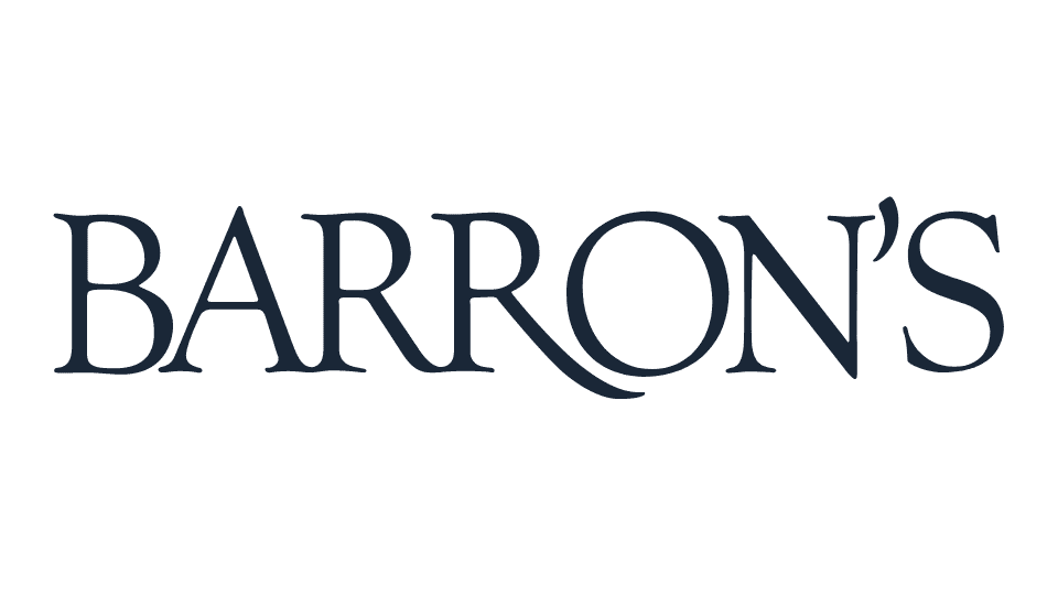 The image shows the Barrons logo with the word BARRONS in an elegant, serif font on a white background.