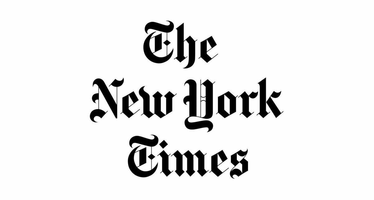 The New York Times logo in bold, black, gothic-style font on a white background.